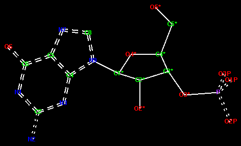 correct bond structure for GMP